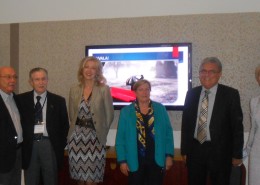 Deo predavača, s leva na desno: Prof. dr Sava Mićić, Akademik prof. dr Predrag Djordjević, doc. dr Nevenka Raketić, prof. dr Anka Paović, prof. dr Slobodan Apostolski, prim. dr Ljiljana Milivojević